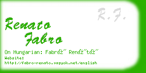 renato fabro business card